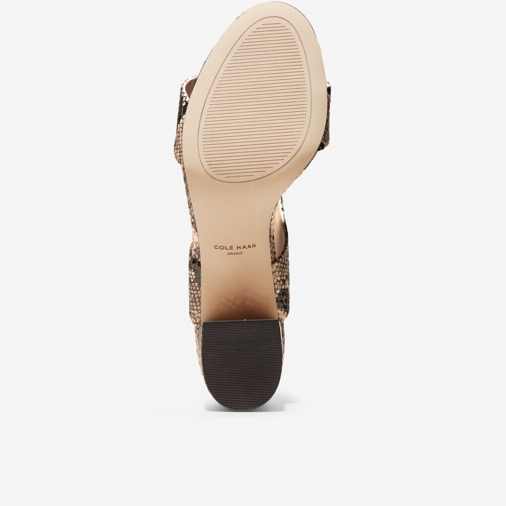 Cole Haan Avani City Snake Leather Heel Sandals - Picture 4 of 7